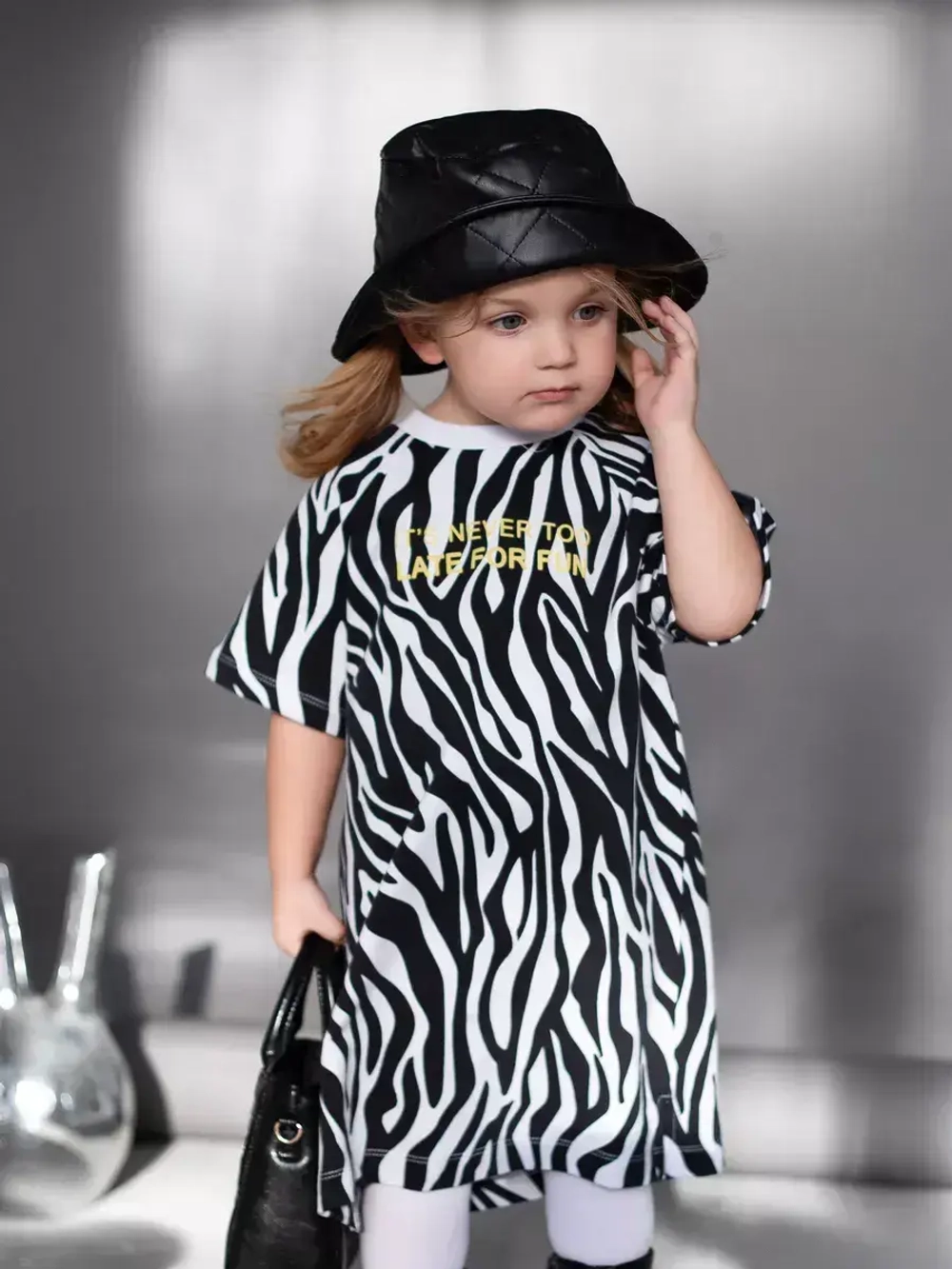 Платье в садик для девочки с принтом