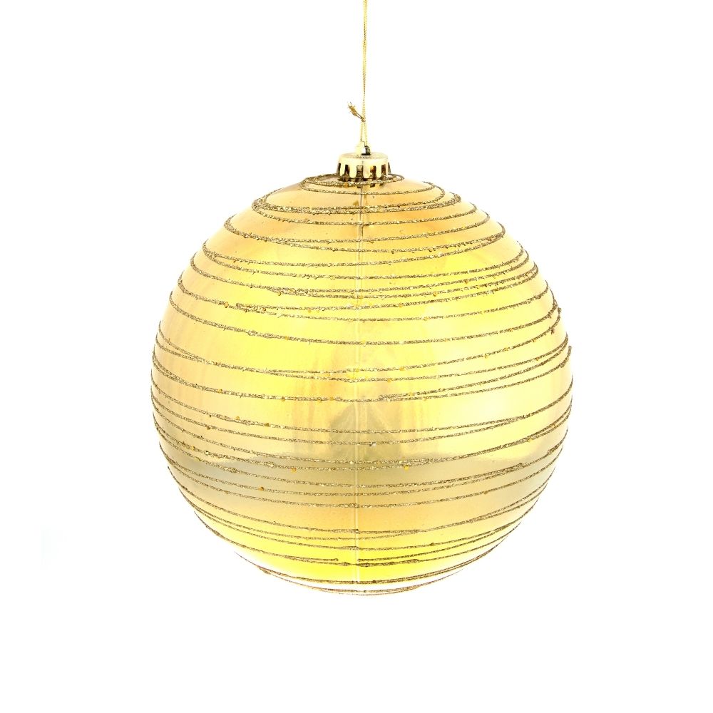 GAEM Набор из 12шт Украшение новогоднее Шар "Золотистая спираль", D10 см, L44 W33 H10,5 см