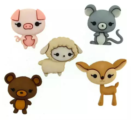 ТУБ.29 Пуговицы декоративные "Животные милашки"