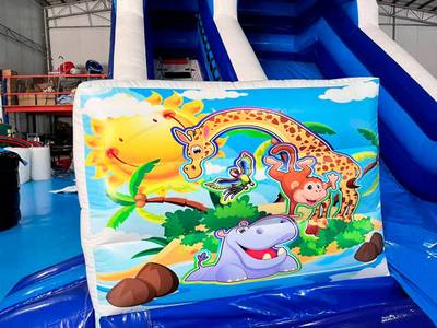 Водная горка "Звериный аквапарк Экстра" с бассейном, 9*4*4.8 м