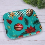 Поднос пластиковый «Вечерний вальс» 23,5*23,5*3,5см