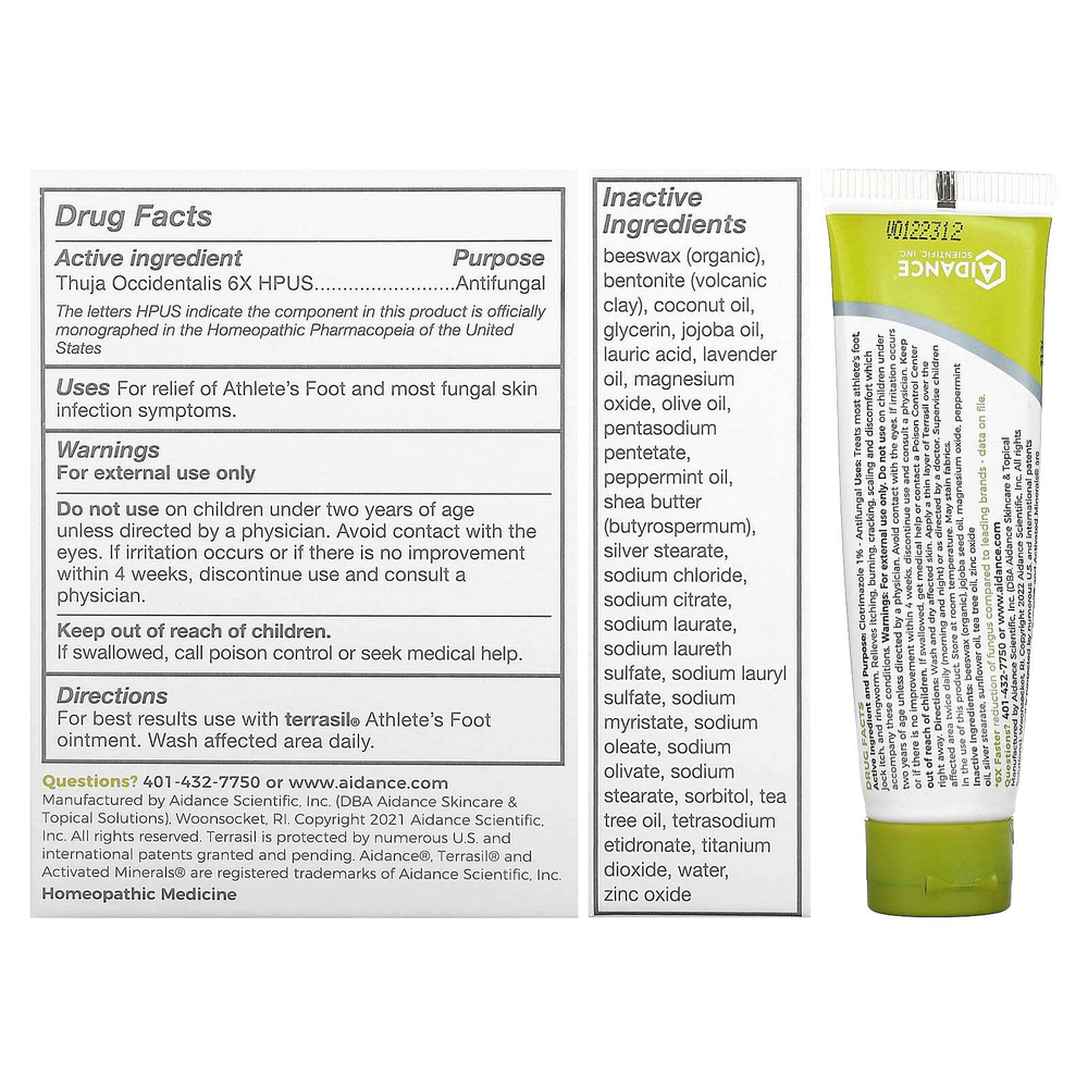 Terrasil, Athlete's Foot, противогрибковый набор для ног, 2 шт.
