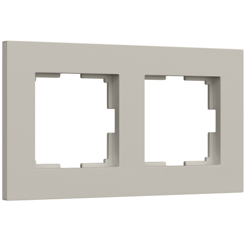 W0022917/ Рамка на 2 поста Slab (дымчатый софт) W0022917