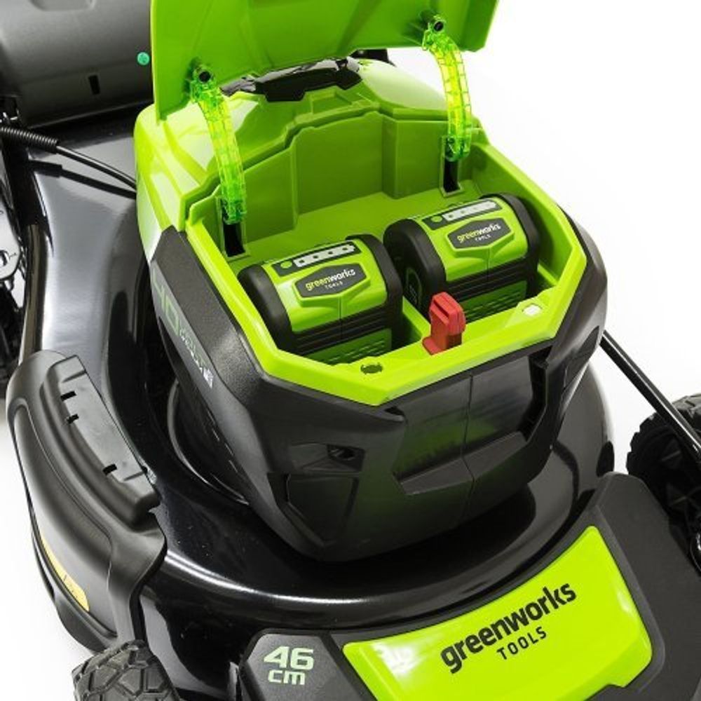 Аккумуляторная самоходная газонокосилка Greenworks GD40LM46SP, 2506807.40v, 46см, без АКБ и ЗУ