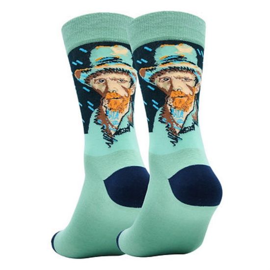 Носки "Автопортрет в фетровой шляпе" Ван Гог р-р 38-45