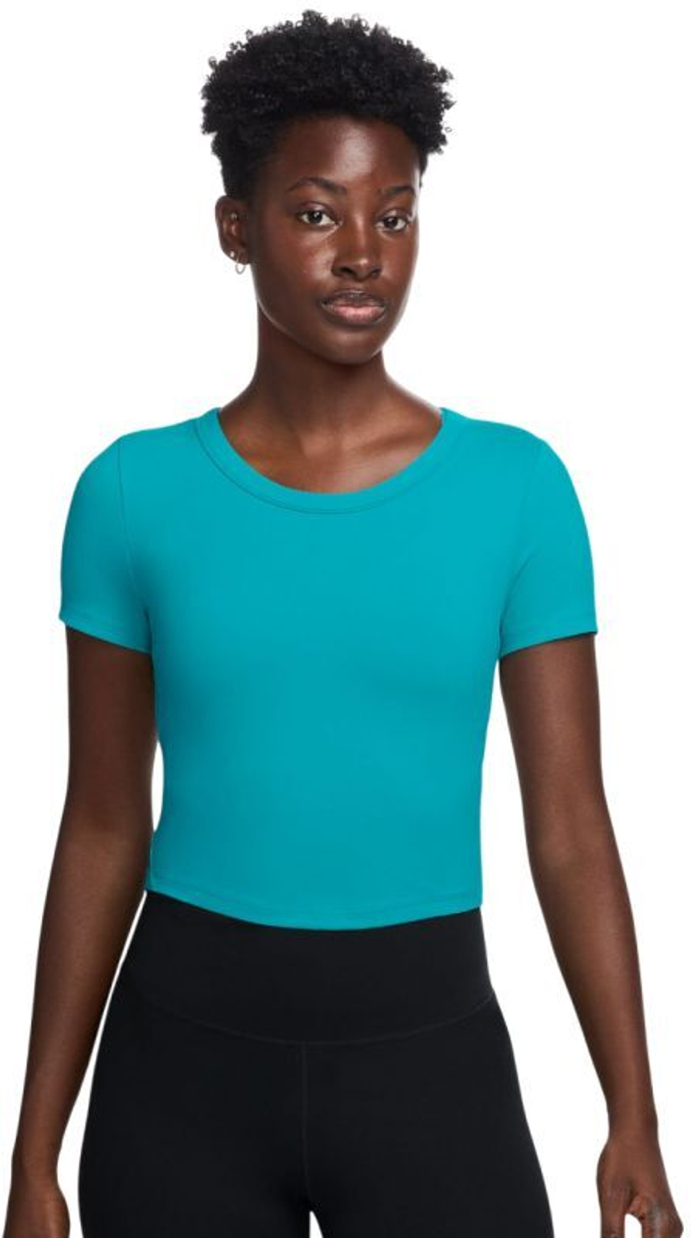 Женская теннисная футболка Nike One Fitted Dri-Fit Short Sleeve - небесный