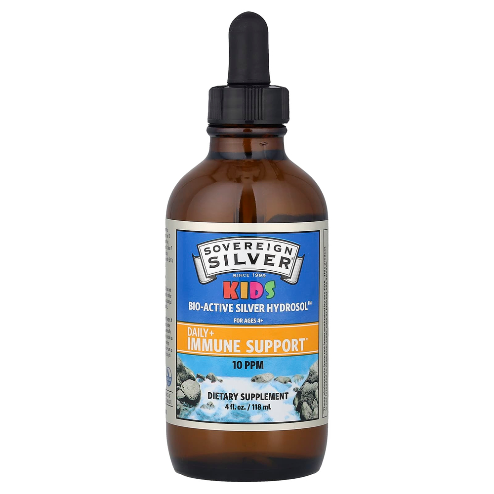 Sovereign Silver, Kids Bio-Active Silver Hydrosol™, для детей от 4 лет, 118 мл (4 жидк. унции)