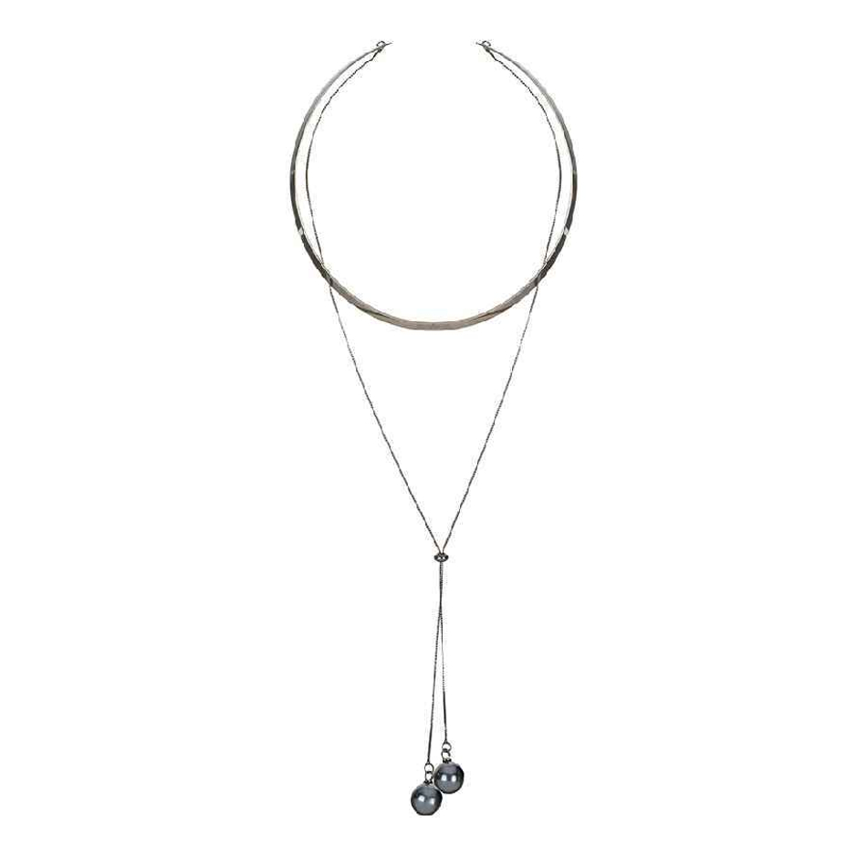 Колье чокер Possebon Graphite Pearl B0501.3 S