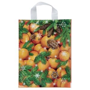 Пакет новогодний петлевая ручка Россия 28*35 см 55 мкм ПВД Новогодний десерт 1 шт 500 шт/кор