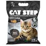 Наполнитель растительный комкующийся CAT STEP Tofu Carbon, 12л