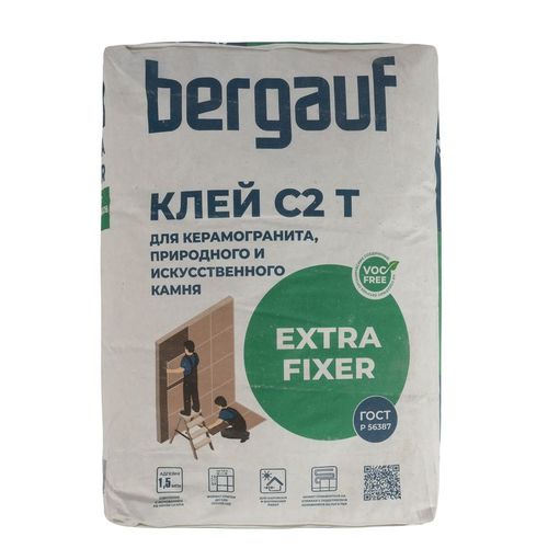 Клей для плитки Бергауф Extra Fixer C2T 25 кг