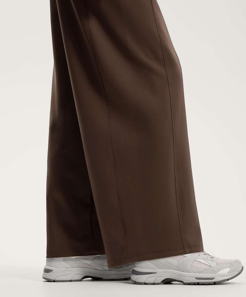 OYSHO Брюки-коконы с высокой талией из неопрена, коричневый