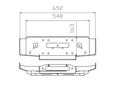 Площадка РИФ под лебёдку в штатный бампер Mitsubishi Pajero IV
