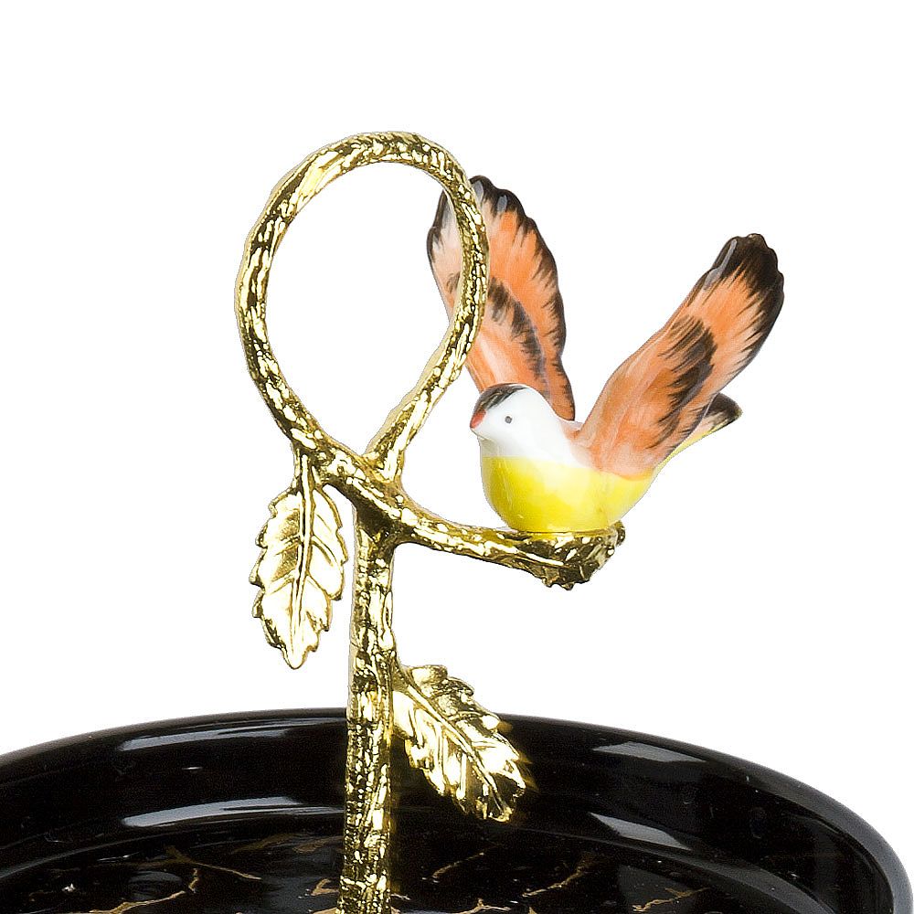 Блюдо 3-х ярусное "Черный  " 25*25*39 см (подарочная упаковка)