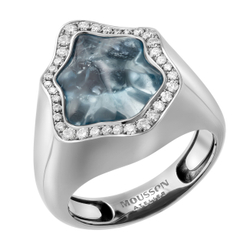 Кольцо с Аквамарином и Бриллиантами, R0030-66/1