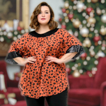 Туника свободная Терракотовый леопард