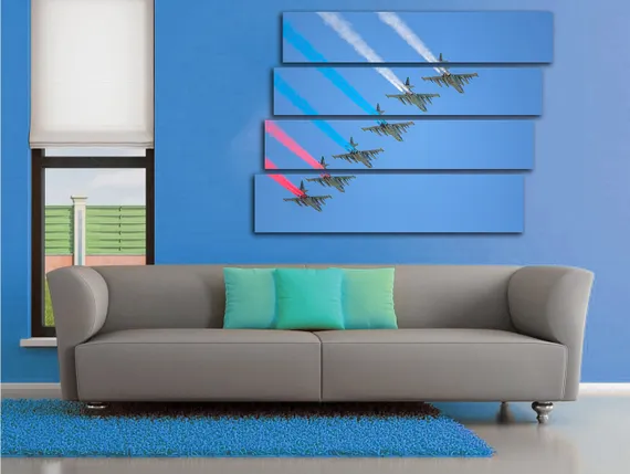 Модульная картина "Воздушное шоу"