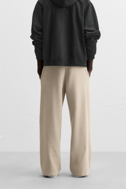 ZARA ЖАККАРДОВЫЕ ДЖОГГЕРЫ С РЕЛЬЕФНЫМ УЗОРОМ, БЕЖЕВЫЙ