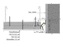 Потолочный профиль Pro Design Gipps 594 черный, 2700x36,4x41,6 мм
