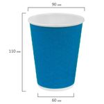 Стакан одноразовый бумажный 300/360 мл, D 90 мм, двухслойный, "Соты", синий, КОМПЛЕКТ 50 шт., холодное/горячее, WELDAY (ВЭЛДЭЙ), 702707