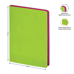 Ежедневник недатированный, А5, 136л., кожзам, Berlingo "Fuze", цветной срез, салатовый