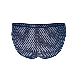 Мужские трусы слипы темно-синие с принтом DARKZONE DZN6553