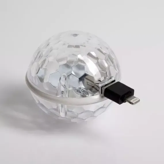 Проектор Двойной диско-шар 7 см., RGB, 4 коннектора для подключения, Luazon Lighting (5254650)