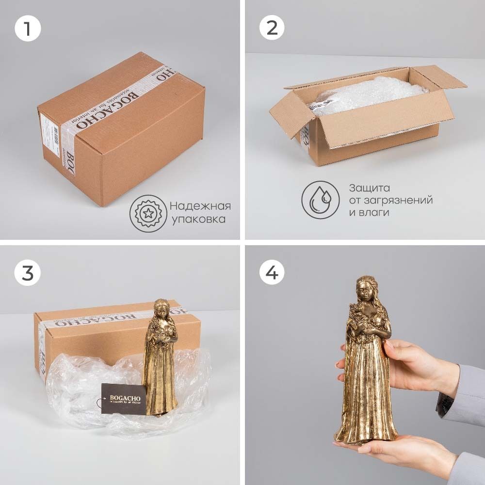 Статуэтка Девушка с драконом Бронза