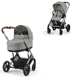 Коляска Cybex Balios S Lux SLV complete Cloud T Leaf Green Plus 3 в 1 Stone Grey с дождевиками
