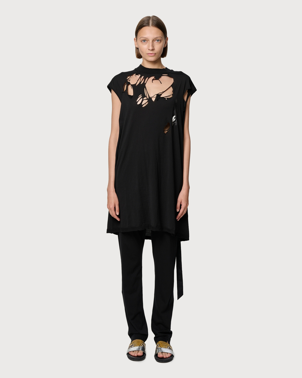 RICK OWENS DRKSHDW ТОП ЧЕРНЫЙ ЖЕНСКИЙ HOLLYWOOD TARP