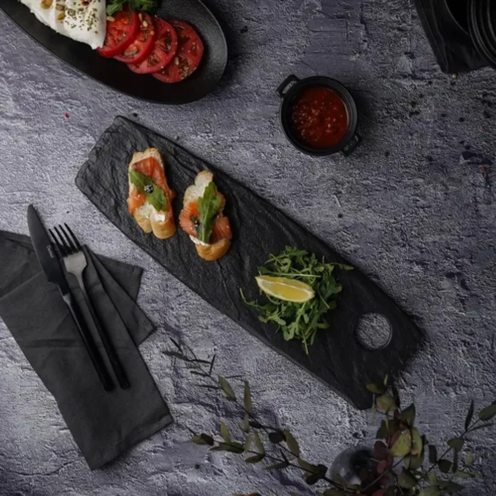 Блюдо прямоугольное 42,5*13 см h1,4 см Black Raw Stellar P.L. Proff Cuisine [1]