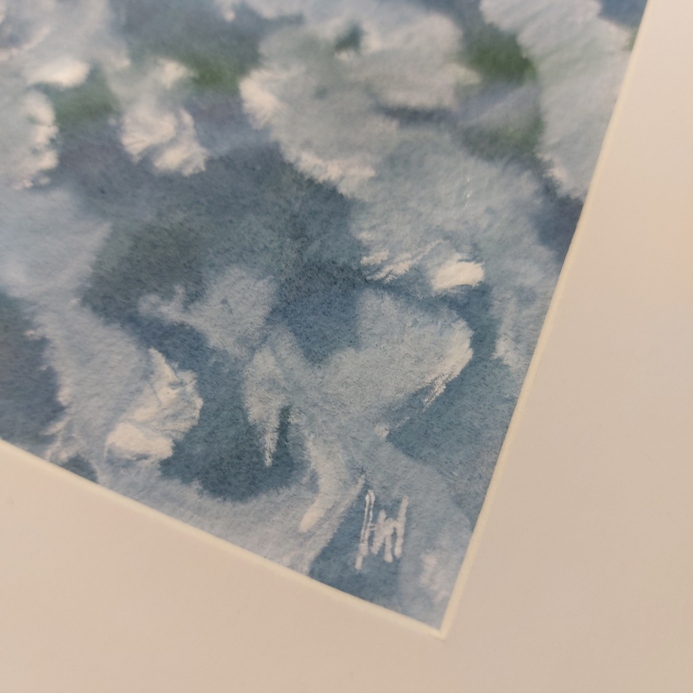 Картина авторская акварельная в паспарту 40х50 см на стену для интерьера "Иван Купала"