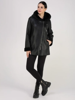 Дубленка зимняя натуральная с капюшоном