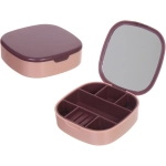 Органайзер для хранения с зеркалом «ТАРТОНА», цвет пудровый, 10*3см (упаковка коробка)