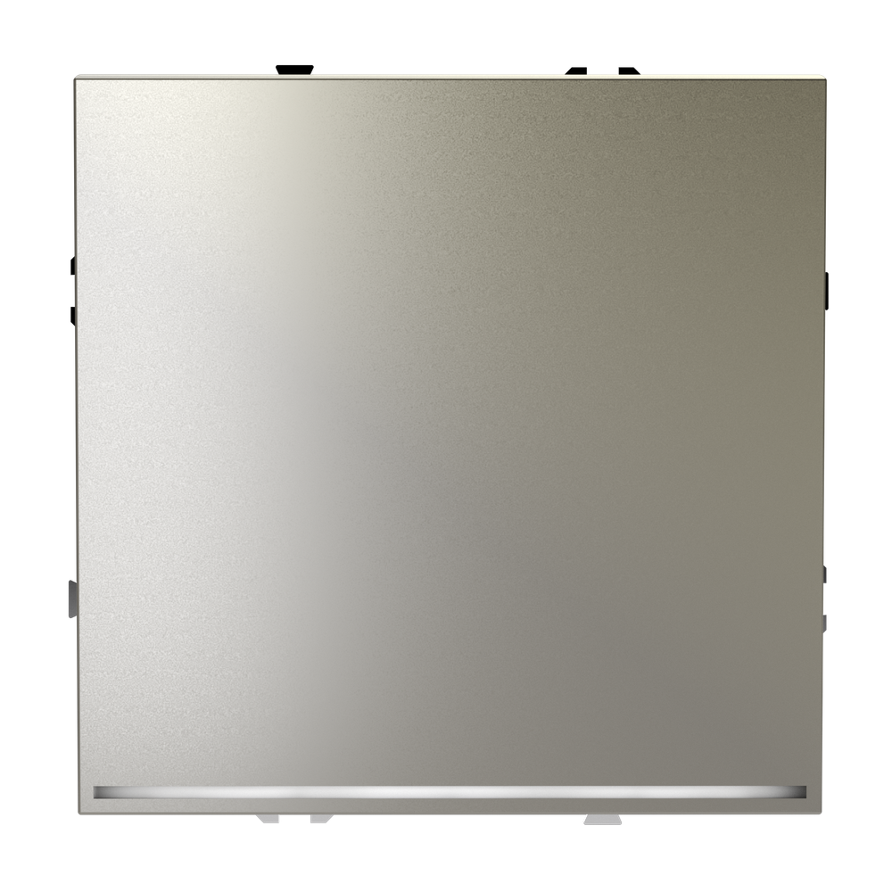 Выключатель встраиваемый VOLTUM S70 одноклавишный с подсветкой 10А, (шелк)