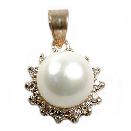 Кулон "Диана" жемчуг, фианит