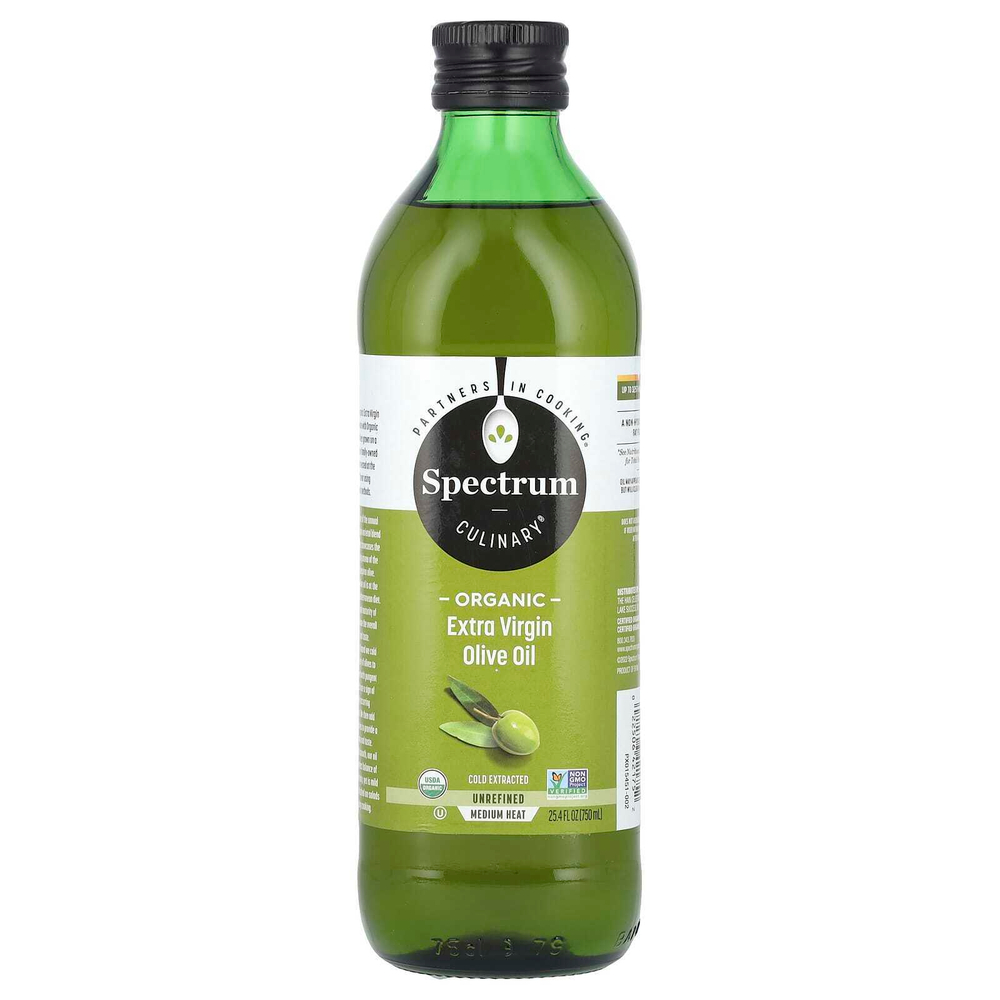 Spectrum Culinary, Органическое оливковое масло холодного отжима, 750 мл (25,4 жидк. унц.)