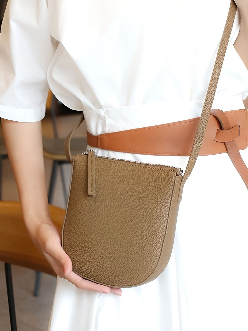 сумка женская натуральная кожа через плечо кросс боди маленькая