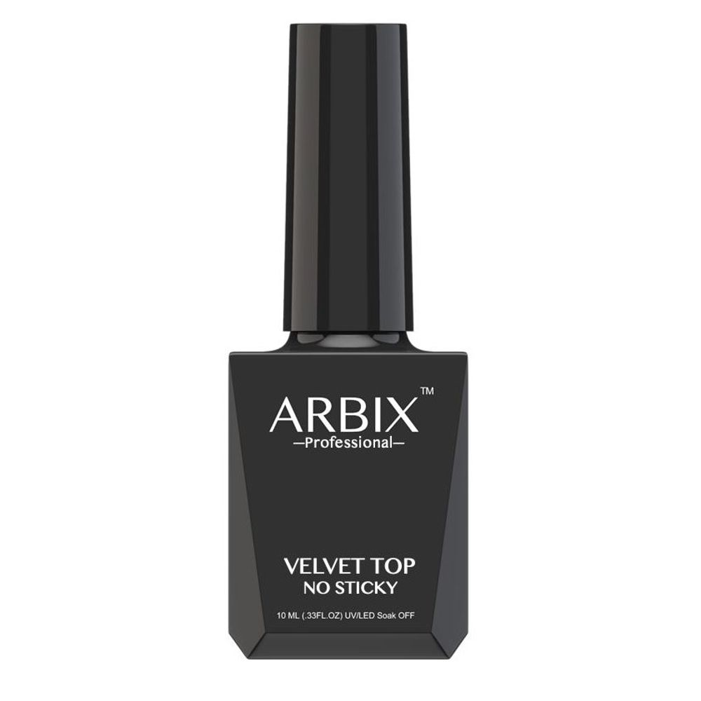 Топовое покрытие с бархатным эффектом без липкого слоя, Velvet Top no sticky Arbix, 10 мл.