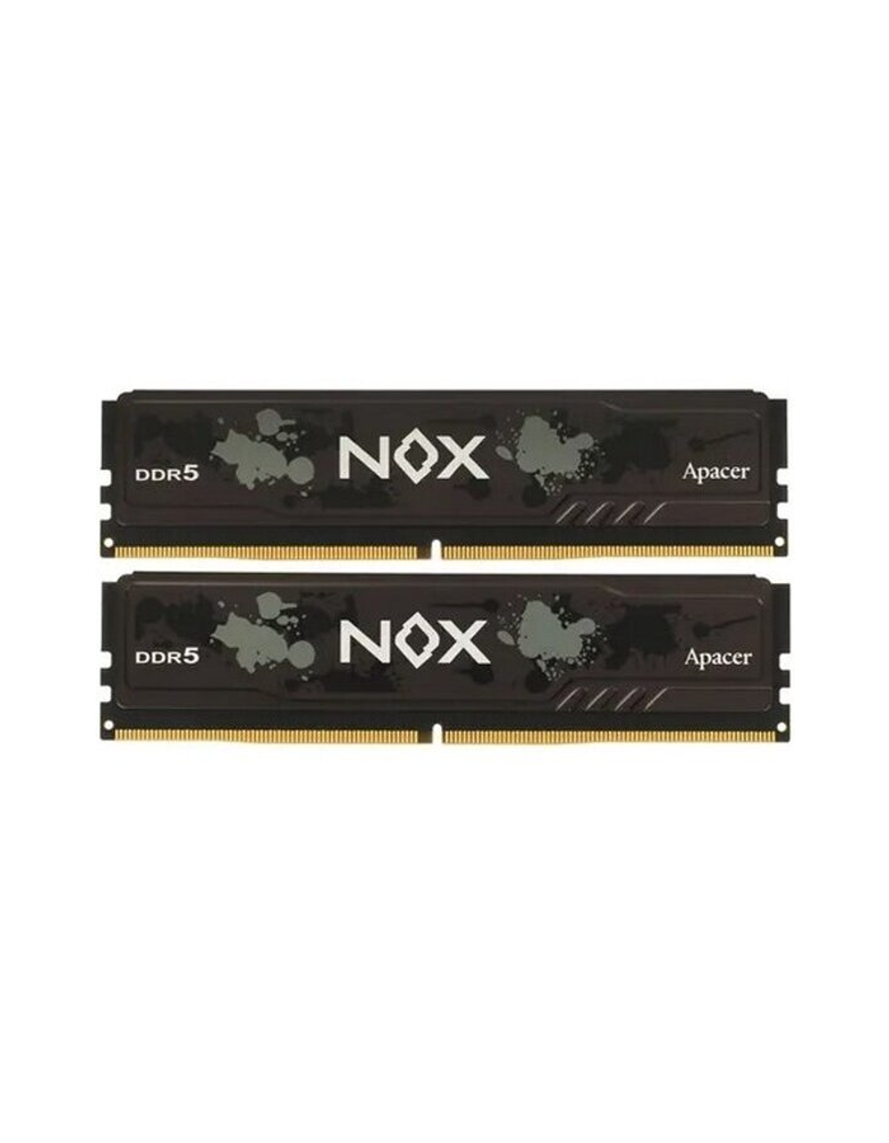 Apacer DDR5 32GB 5600MHz DIMM NOX Black Gaming Memory (PC5-44800) CL40 1.25V (Retail) 2048*8 Kit (2x16GB) Heat Sink (Retail) 3 years (AH5U32G56C522MBAA-2)