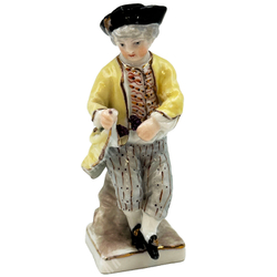 [Коллекционный предмет] Фарфоровая статуэтка "Мальчик с виноградом". G8. Мейсен (Meissen), Германия.