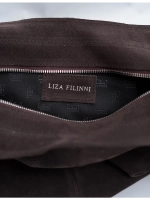 Сумка через плечо шоппер натуральная замша