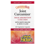Natural Factors, CurcuminRich, средство для суставов на основе куркумина, 60 вегетарианских капсул