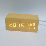 Часы VST-862S-6 White (C/дата/деревянный корпус) USB