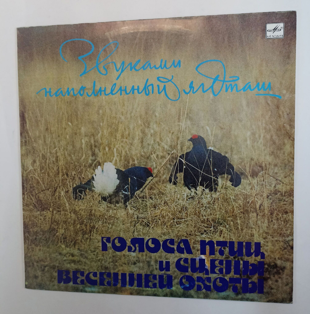 Винтажная виниловая пластинка LP Голоса Птиц И Сцены Весенней Охоты. Звуками Наполненный Ягдташ. Выпуск 1 (СССР 1990)