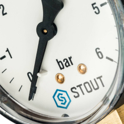 Манометр радиальный. Корпус Dn 63 мм 1/4", 0...10 бар, кл.2.5