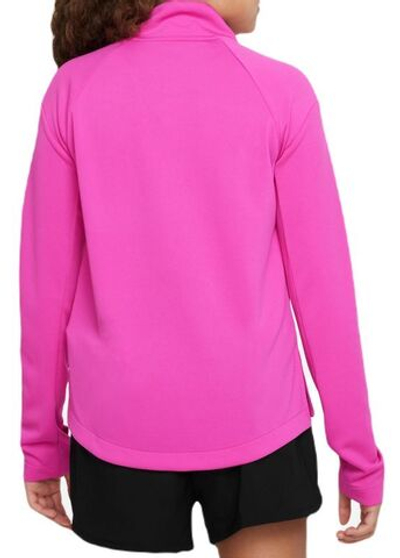 Футболка для девочки теннисная Nike Dri-Fit Long Sleeve Running Top - active fuchsia