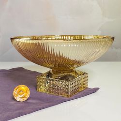 Lenardi 200-126 Фруктовница 21,5см на ножке в под.уп.(х12)Стекло