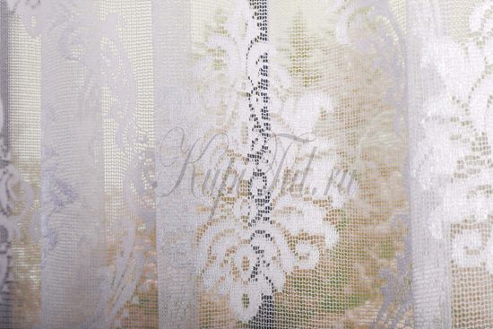 Штора Корона (кремовый жаккард ришелье)