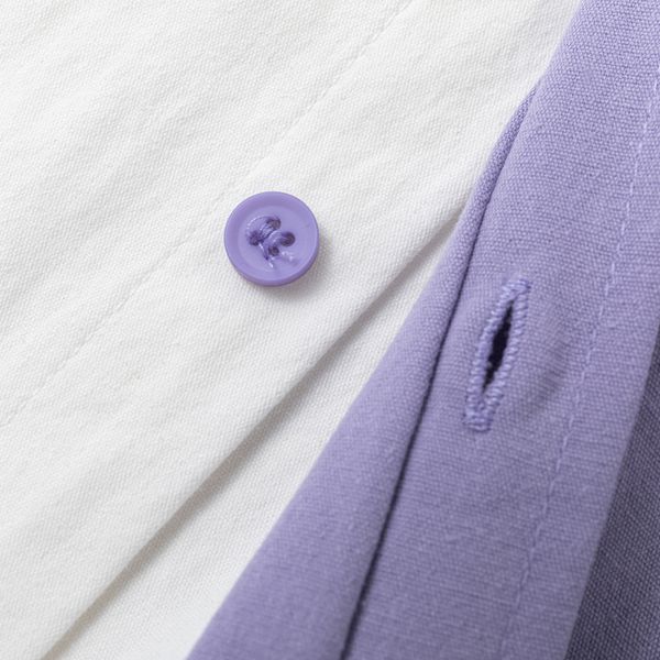 Сорочка Puff белый/фиолетовый - фото 8